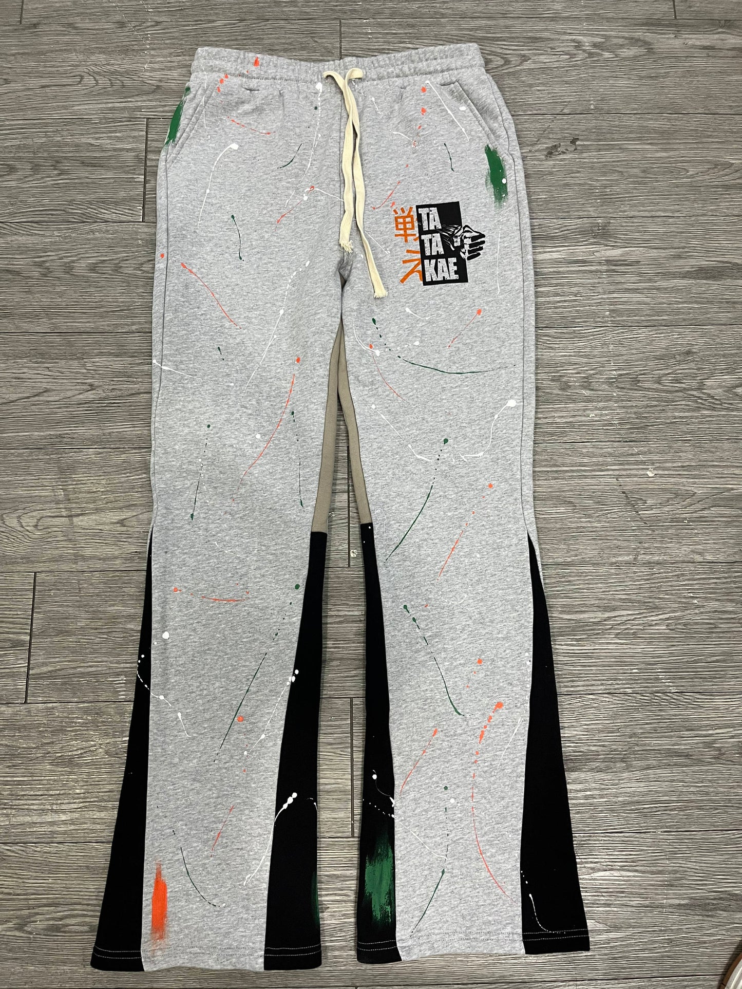 Tatakae stacked sweatpants